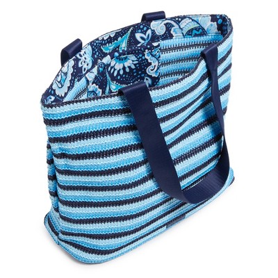 Vera Bradley Women's Outlet Straw Vera Tote Bag Wave Stripe — фото 2