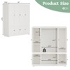 Buenhomino White Freestanding Modular Wardrobe Combo Armoires Closet,DIY Closet System with Wood Storage Drawers and Hanging Rods - 3 of 4