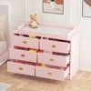 6 Drawer Baby Changing Table Dresser, Nursery Diaper Changing Station with Power Outlets, Changing Pad & Removable Top - 2 of 4