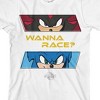 Sonic The Hedgehog Shadow & Sonic Wanna Race Youth White Crew Neck Short Sleeve T-shirt - 2 of 3