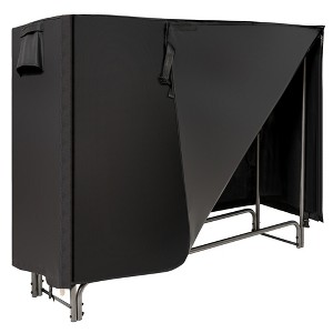 Costway 4FT/5FT/6FT/8FT Firewood Storage Log Rack Heavy Duty Iron Log Holder with Waterproof PVC Cover - 1 of 4