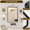 Bathroom Mirror, Black Wall Mirror, Rectangle Mirror for Wall, Black Mirror for Bathroom or Bedroom - 2 of 4