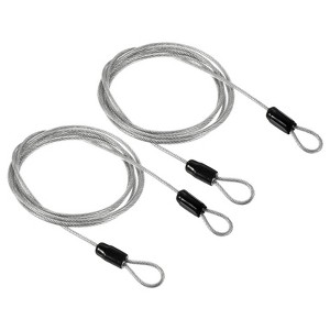 Unique Bargains Security Steel Cable Coated Luggage Lock Wire Rope w Double Loop - 1 of 4