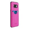 Reiko Samsung Galaxy S8/ SM Anti-Slip Texture Protector Cover with Card Slot in Hot Pink - 2 of 4