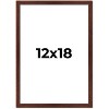 PosterPalooza | Classic Modern Brown Picture Frame - UV Acrylic, Foam Board Backing, Hanging Hardware - 2 of 4