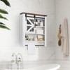 Over-The-Toilet Bathroom Cabinet with Sliding Barn Door, 3-Tier Wall Mounted Storage with Towels Bar & Hooks for Bathroom, Laundry & Kitchen - 4 of 4