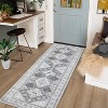 Washable Rug with TPR Non-Slip Backing, Thin Distressed Vintage Rug Low-Pile Floor Carpet Stain Resistant Rugs for Living Room Bedroom, Entryway - 3 of 4