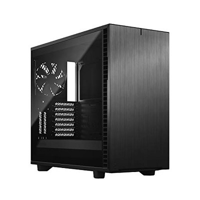 Fractal Design Define 7 Black Brushed Aluminum/Steel E-ATX Silent Modular Dark Tinted Tempered Glass Window Mid Tower Computer Case