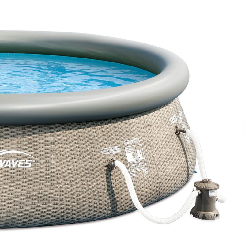 Summer Waves P10012362 Quick Set 12ft x 36in Outdoor Round Ring Inflatable Above Ground Swimming Pool with Filter Pump & Filter Cartridge, 4 of 6