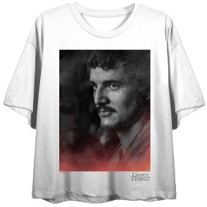 Game of Thrones TV Series Oberyn Photo on Black Short Sleeve Adult Crop T-Shirt - 1 of 3