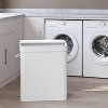 26.4-Gals Laundry Hamper Basket Bamboo Laundry Basket with Lid Removable Machine Washable Laundry Basket, with Handles - 2 of 4