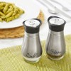Juvale Stainless Steel Salt and Pepper Shakers Set with Glass Bottom, Perforated "S" and "P" Caps - Modern Kitchen Decor (4oz) - 4 of 4