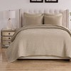 Greenland Home Fashions Velvet Crush Khaki Quilt Bedding Set Cream - 4 of 4