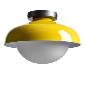 Claxy Modern Yellow Barn Ceiling Light Fixture Opal Glass Shade - 1 of 4