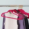 VECELO 30/50/60/100 pk Velvet Clothes Hangers Non Slip & Space-Saving Clothes Hangers with Finger Clips & Tie Rack 9 Color - 2 of 4