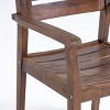 XINGHANZHENXUAN Brown 2 Pcs Patio Dining Chairs, Weather-Resistant Outdoor Armchairs for Backyard, Poolside & Garden - 4 of 4