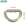 Unique Bargains Durable Multipurpose Iron Non-Welded Dee Rings Metal Buckle for Purse 10 Pcs - 3 of 4