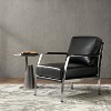 Enea Modern Genuine Leather Armchair With Flat Iron Legs| HULALA HOME - 2 of 4