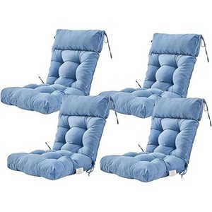 ARTPLAN Patio Chair Cushion,Tufted Adirondack Outdoor Chair Cushion,Wicker High Back Outdoor Seat Cushion,Set of 4,21"X21"X4" (4 Pack) - 1 of 4