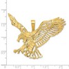 Black Bow Jewelry 14k Yellow Gold Extra Large Cutout Eagle Pendant - 4 of 4