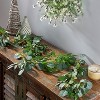 Artificial Eucalyptus Leaves Garland with Berries, Greenery Garland for Wedding Arch Backdrop, Garden Gate, Doorways, Table, Runner, Door Home Decor - 2 of 4