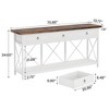 Tribesigns 70.86" Console Table with 3 Drawers and Storage Shelf - 3 of 4