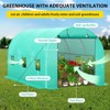 Walk-in Tunnel Greenhouse,Garden Plant Hot House for Outdoors Vegetables Plants,Galvanized Steel Frame Green PE Cover Warm House （6/8 Windows） - 2 of 4