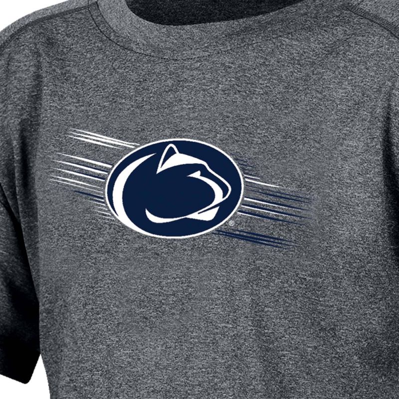 NCAA Penn State Nittany Lions Boys&#39; Gray Poly T-Shirt, 3 of 4