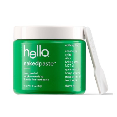 hello Nakedpaste Simply Moisturizing Hemp Seed Oil Fluoride Free Toothpaste - Trial Size - 3oz