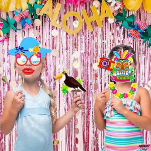KatchOn, Tropical Hawaiian Photo Booth Props - Pack of 50, Luau Party Decorations, Aloha Party Decorations - 1 of 4