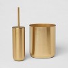 Brushed Brass Waste Can Gold - Threshold™ - 4 of 4