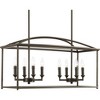 Progress Lighting Piedmont 8-Light Linear Chandelier, Antique Bronze, Open Arching Roof, Steel, Dry Rated - 2 of 2
