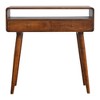 Solid Wood Curved Freestanding Console Table with Drawers, Versatile and Stylish Design - 2 of 4