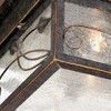 Franklin Iron Works French Garden Rustic Farmhouse Flush Mount Outdoor Ceiling Light Bronze Leaf Vine 11" Clear Seedy Glass for Post Exterior Barn - 3 of 4