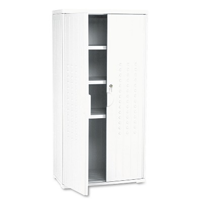 Iceberg Officeworks Resin Storage Cabinet 33w X 18d 66h Platinum 92553 Target - Wall Filing System Officeworks