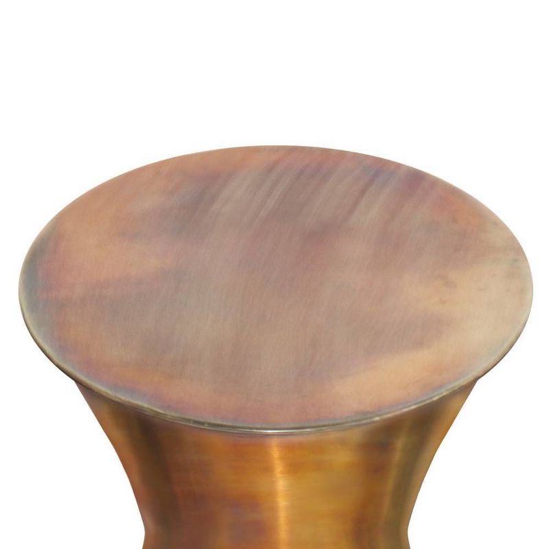 Cliona Metal Side Table Tarnished Brass - WyndenHall, 4 of 7