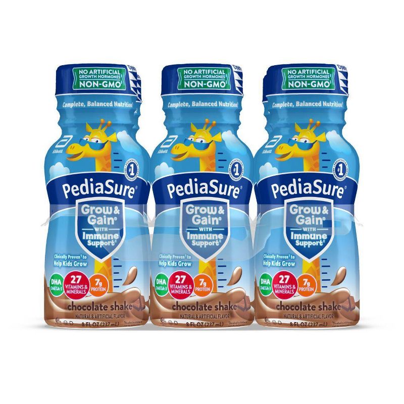 PediaSure Grow &#38; Gain Kids&#39; Nutritional Shake Chocolate - 6 ct/48 fl oz, 1 of 11