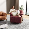 KWPZQEB 360° Swivel Sofa Chair, Modern Accent Chair Comfy Armchair with Pillows & Gold Metal Legs, Upholstered Reading Chair for Living Room - 4 of 4