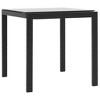 vidaXL Sun Loungers 2 pcs with Table Poly Rattan and Textilene Black - 3 of 4