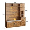 79" Hall Tree with Bench, Shoe Storage, Coat Rack & Mirror, Shoe Organizer with Cushion - 2 of 4