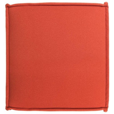 Elaine Burnt Orange Felted Poly Wool Pouf Ottoman