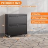AOBABO 2 Drawer Wide File Cabinet with Wheels, Lockable Metal Filing Cabinet for Home Office, Legal/Letter Size,Required Assembled - 2 of 4
