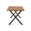 Christopher Knight Home Sunny Outdoor Rectangular Acacia and Iron Dining Bench Teak/Rustic Metal - 4 of 4