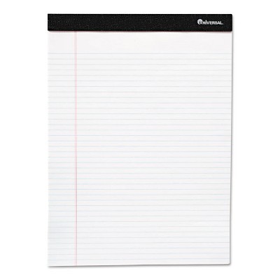 Universal Premium Ruled Writing Pads White 5 x 8 Legal Rule 50 Sheets 12 Pads 57300
