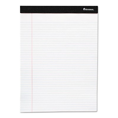 Universal Premium Ruled Writing Pads White 5 x 8 Legal Rule 50 Sheets 12 Pads 57300