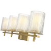 Grayson 4-Light Bath Vanity Light - Contemporary Steel Design with Clear Glass Diffuser - 3 of 4
