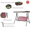 Kozyard Alicia 3-Seats Patio Swing Chair with Cushions, Durable Steel Frame, Adjustable Canopy, and Removable Cushions - 3 of 4