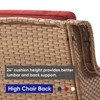 POCASSY 50" Wide Wicker Outdoor Loveseat Sofa with Weather Resistant Yellow Rattan for Porch, Balcony - 4 of 4