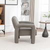 SEYNAR Modern PU Leather Accent Chair with Tubular Multifunctional Legs for Living Room - 3 of 4