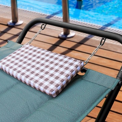Teal Polyester Hammock Bed with Stand, Pillow, and Storage Pockets